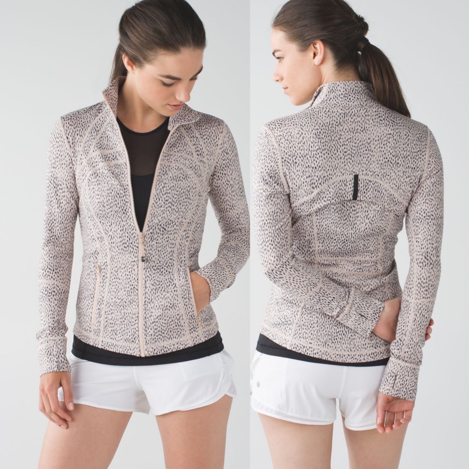 Lululemon Define Jacket Dottie Dash Grain Womens Size 8 W4i01s Running Coat Fit